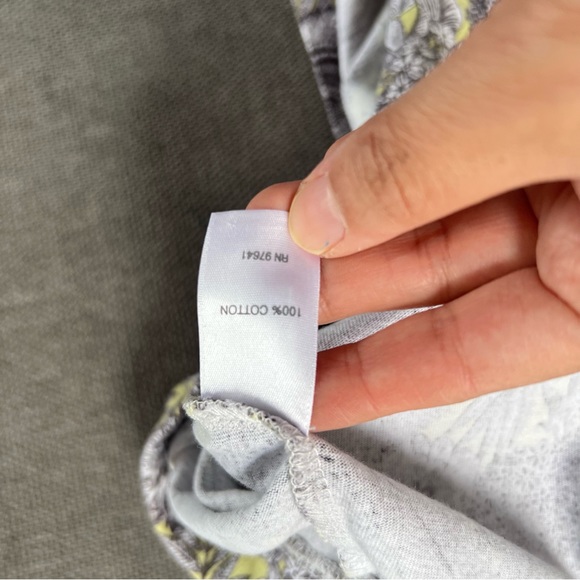 J. Jill Pull-On Skirt Green Black White Sketch Floral Elastic Waist | Size S - Picture 5 of 5